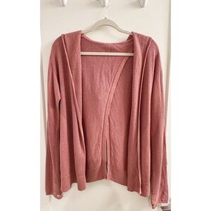 Lululemon Hooded Cardigan with Thumb Holes and Pockets - pink/purple - size S